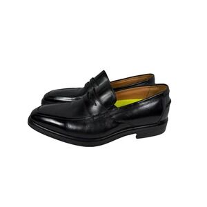 Florsheim Comfortech Ortholite Black Leather Loafers Mens 7.5M Slip On Dress